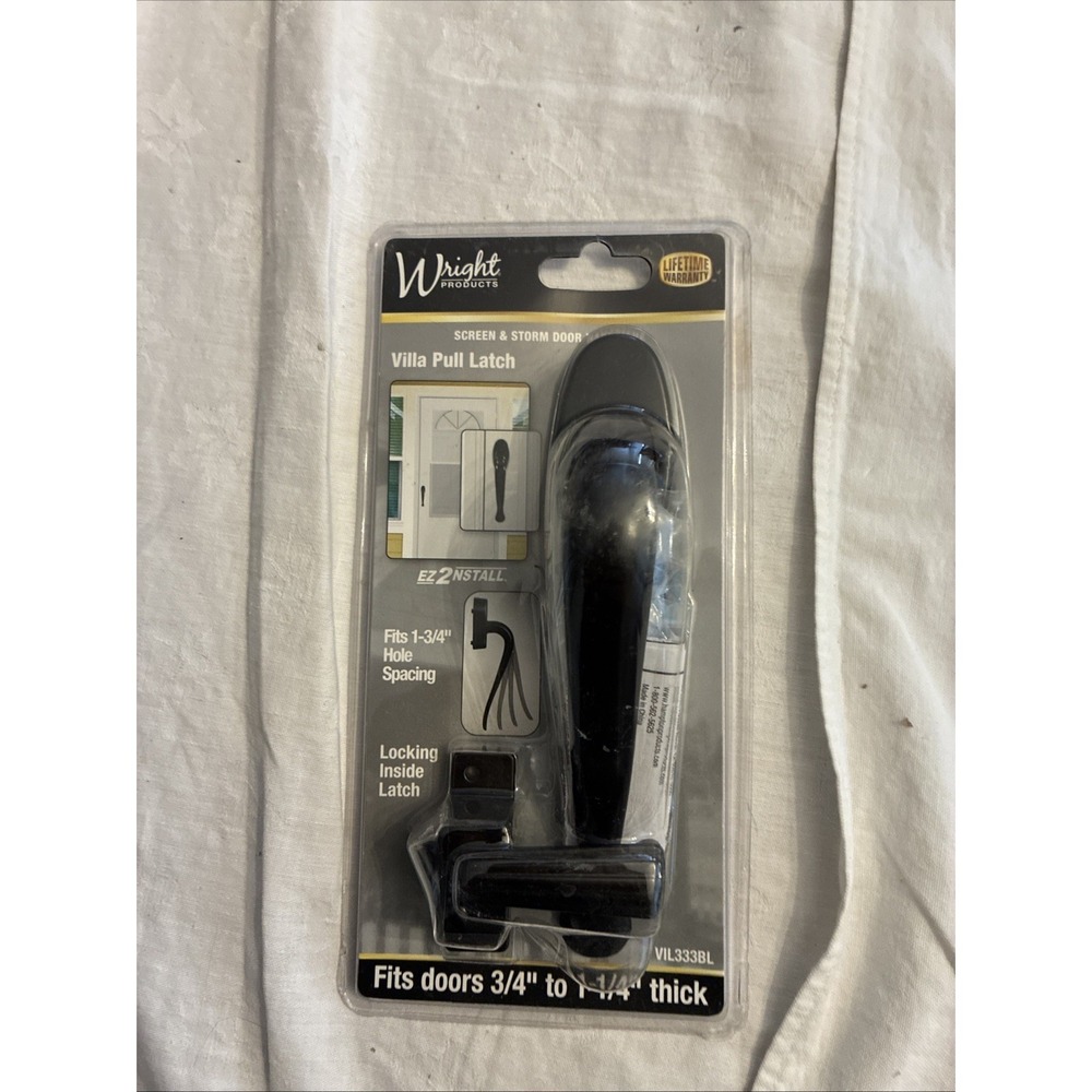 Wright Products VIL333BL Screen & Storm Door Latch Pull Handle Lever Black.